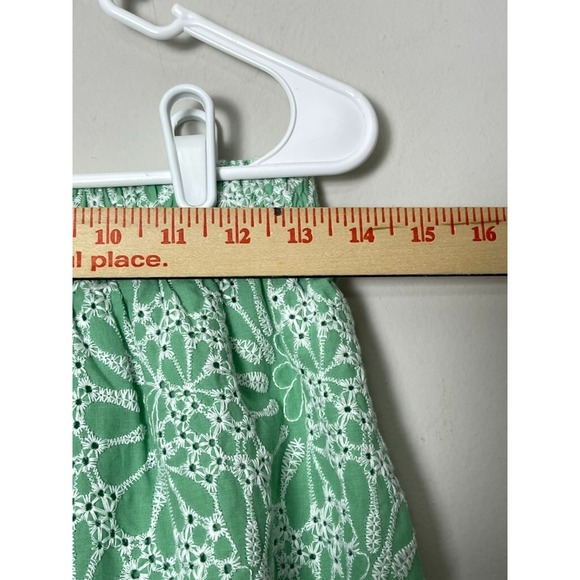 Nwt Loft Eyelet Skirt‎ Women's Small Green White Tiered Ruffle Hem Summer Cute - Picture 4 of 9